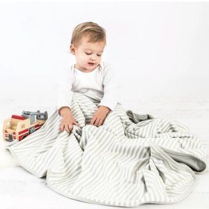 Woolino 4 Season Merino Wool Blanket - Gray Stripe